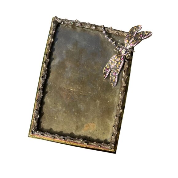 Jay Strongwater Decorative Picture Frame With Swarovski Crystals Dragonfly - Picture 3 of 9
